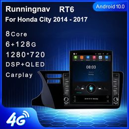 9.7 "Nuevo Android para Honda City 2014-2017 Tipo Tesla Radio DVD para automóvil Reproductor de video multimedia Navegación GPS RDS Sin DVD CarPlay Android Control automático del volante