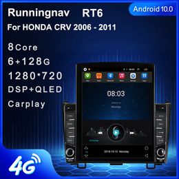 9.7 "Nuevo Android para Honda CRV 2006 - 2011 Tipo Tesla Radio DVD para automóvil Reproductor de video multimedia Navegación GPS RDS Sin Dvd CarPlay Android Control automático del volante