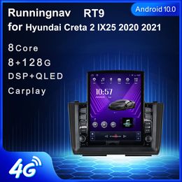 9.7 "Nuevo Android para Hyundai Creta 2 IX25 2020-2021 Tipo Tesla Radio DVD para automóvil Reproductor de video multimedia Navegación GPS RDS Sin DVD CarPlay Android Control automático del volante