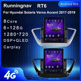 9,7 "nouveau Android pour Hyundai Solaris Verna Accent 2017-2019 Tesla Type voiture DVD Radio multimédia lecteur vidéo Navigation GPS RDS pas de Dvd CarPlay Android Auto