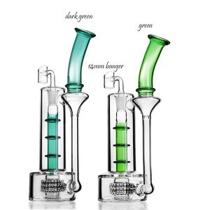 9,8 pouces de hauteur Bamboo Bong Verre Bubbler Dabber Glass Huile Plateau d'eau Bongs Smoke Tuyau Hookahs Shisha avec 14mm Banger