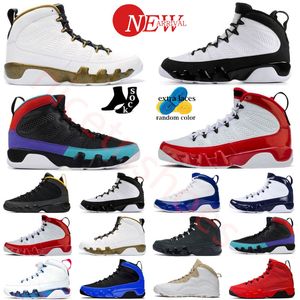 9 9s Jumpman basketbalschoenen Fire Red Heren unc Chili rood Multi Olive University Gold Blue Barons Particle Grey Bred Patent Space jam Dark Charcoal Sneakers Sneakers