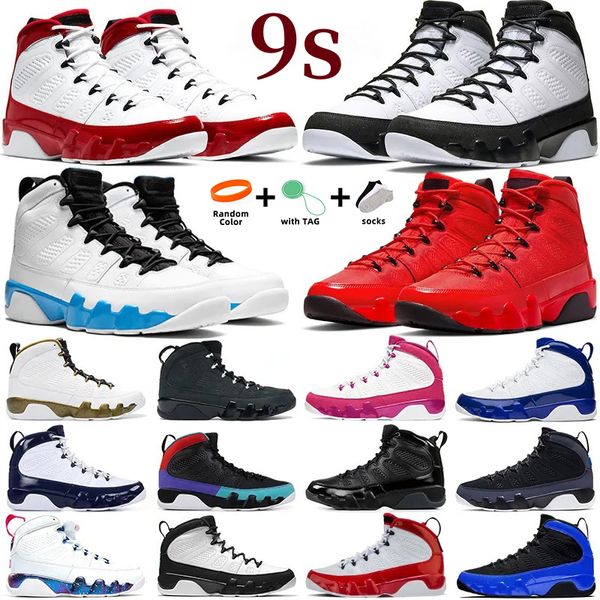 9 9s chaussures de basket-ball pour hommes baskets Fire Gym Red Powder Blue Space Jam UNC University Blue Gold Black White High Chile Red Dream It Particle Grey baskets de sport