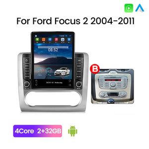 9 Radio à écran tactile multimédia vidéo de voiture Android Quad Core pour 2004-2011 Ford Focus Exi AT avec prise en charge Bluetooth USB WIFI 3490