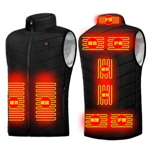 Gilets pour hommes 9 zones gilet chauffant hommes femmes USB électrique infrarouge chauffage veste hiver extérieur thermique plus chaud vêtements gilet S-6XL