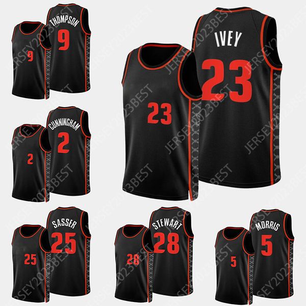 9 Ausar Thompson Custom 23 Ivey Basketball Jersey 44 Bogdanovic 7 Killian Hayes Isaiah Stewart 44 Bojan Bogdanovic 6 Hamidou Diallo Hommes Femmes Jeunes XS-4XL 2023 24 Ville