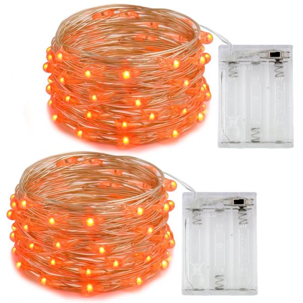 LED Cordes 9 Couleur 5M 50leds Fée Lumières De Noël Lampe À Piles Décoratif éclairage chaîne Perles DC Vacances