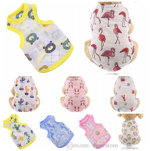 9 couleurs mode vêtements pour chiens vêtements pour chiens gilet de protection solaire gilet frais et respirant printemps été sublimation chat vêtements pour animaux de compagnie pour petit chien moyen fille ours A14