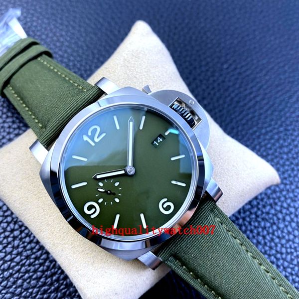 9 couleurs montres pour hommes nouvelle version 44mm cadran vert 01313 01321 Asie 2813 mouvement transparent mécanique automatique bracelet en cuir bandes excellentes montres pour hommes