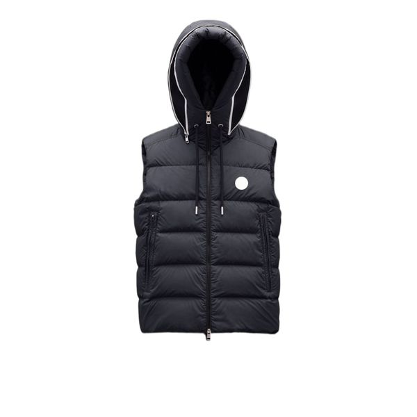 Chapeau fermeture éclair lettres cachées conception hommes vers le bas gilet poitrine NFC Badge hommes gilet hiver à capuche doudoune gilet asiatique taille M - 3XL