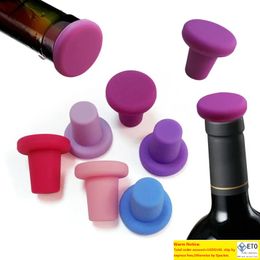 9 kleuren bierfles stopcaps Family Bar Preservation Tools Food Grade Siliconen Wijnflessen Stopper Creatief ontwerp Veilig gezond