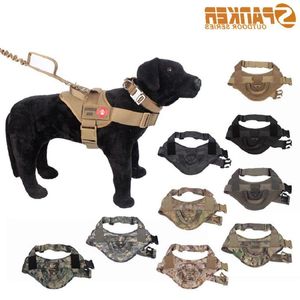 9 kleuren dierbenodigdheden hondenaccessoires Hondenharnas Outdoor-uitrusting Militaire hondenharnassen 1050D Nylon band Vest Halsband DHL Gratis schip Btqo