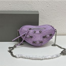 9 jours Arriver Heart of Heart Chain Sac Designer Luxury Riveted Bag Bag Fashion Crossbody Sac Sac Sac à bandoulière Girls Sac Embrayage Sac Small Purse