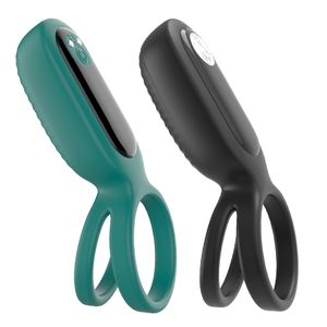 9 Frequentie Vibrerende Dildo Ring Massager Masturberen Plezier Vibrator Stimulatie Volwassen Oplaadbare sexy Speelgoed voor Vrouwen Mannen