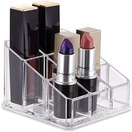 9 Grids Lipstick Display Stand transparante lipstick lip glazuur nagellak opbergdoos desktop dressoir make -up opslag organizer Z0090