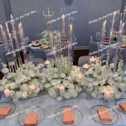9-kops vierkante basis kristallen cilinder trompetvaas kaarshouder bloem centerpieces voor bruiloft verjaardagsfeestje huwelijksvoorstel ceremonie evenement decoratie