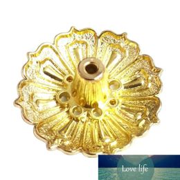 Brûères d'encens de lotus à 9 trous Fleur Fleur Fleur Copper en cuivre Assiette pour les bâtons Cône à air frais Chambre maison Toliet Decor Wholesale