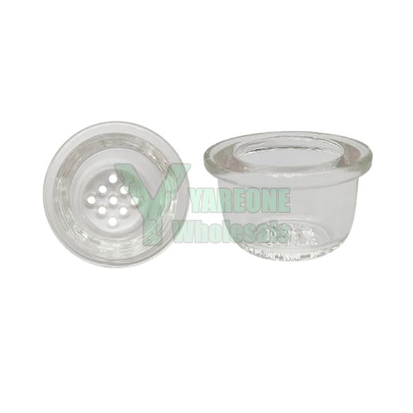 Reemplazo de 9 orificios Recipiente de vidrio para tubo de silicona Pantalla de vidrio de borosilicato Ajuste perfecto La mayoría de los tubos de tabaco para fumar de goma YAREONE Venta al por mayor