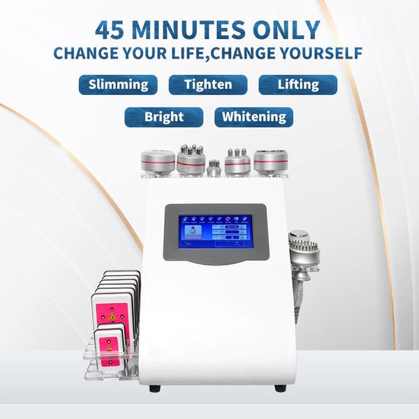 Machine de beauté multifonction 9 en 1/Lipolaser/Cavitation/vide/RF BIO, Machine de beauté amincissante