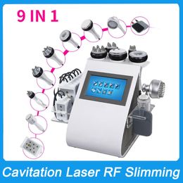 9 in 1 afslankmachine Vacuümlaser Radiofrequentie RF 40k Lichaamscavitatie Lipo Liposuctie Ultrasoon huidbleken Gezichtslift Verstevigend systeem Gewichtsreductie