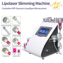 9 dans 1 uniosétion 40K Cavitation ultrasonique RF Vacuum Cold Photon micro courant Lllt Lipo Laser 5mw Slipt Machine Sculpting pour le salon use542