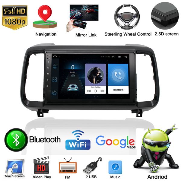 Radio Audio vidéo de voiture Android Quad Core 9 pouces 16G avec système de Navigation GPS pour HYUNDAI IX35-2018 lecteur multimédia stéréo SWC