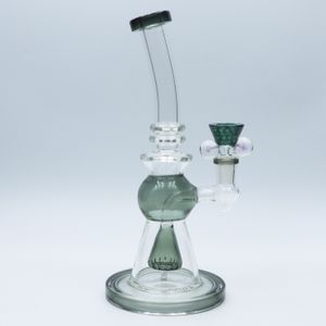 9 pouces 14mm fumée Turbine Disque Verre Bong Pipe À Eau fumer pipe narguilé avec bol de couleur 14mm avec banger quartz gratuit