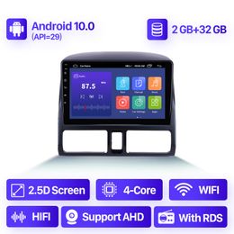 9 inch Android 10 Auto DVD-speler Radio Audio Auto Stereo GPS voor Honda CRV 2 2001-2006 Dubbele Din Qled AI Voice Control