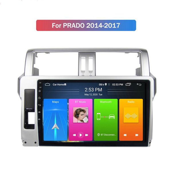 Lettore DVD per auto Android 10.0 da 9 pollici 2.5D per TOYOTA PRADO 2014-2017 Radio WIFI con GPS