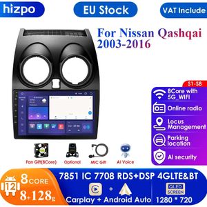 9 pulgadas 8G + 128G 2din Android 12 Radio de coche reproductor de vídeo Multimedia para Nissan Qashqai 1 J10 2006-2013 navegación GPS BT Mirrorlink