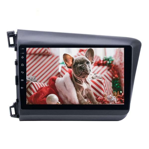 9 pouces Android 10.0 2 + 32G lecteur dvd de voiture stéréo lecteur multimédia pour Honda Civic 2012-2015 Navigation GPS avec WIFI RDS IPS