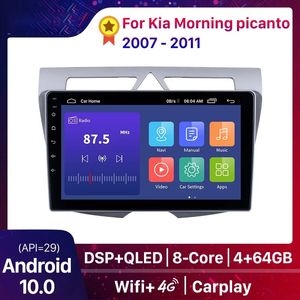 9 inch Android 10.0 2 + 32g Qled Car DVD Radio GPS-navigatiespeler voor Kia Morning Picanto 2007 2008-2011 Video 2Din DSP