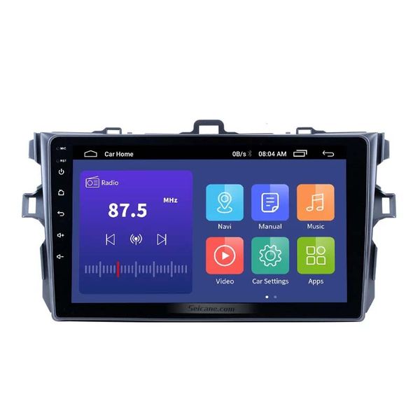 Lecteur multimédia dvd GPS de voiture Android 10.0 de 9 pouces pour Toyota Corolla Navi Support Radio Bluetooth lien miroir pour 2006 -2012