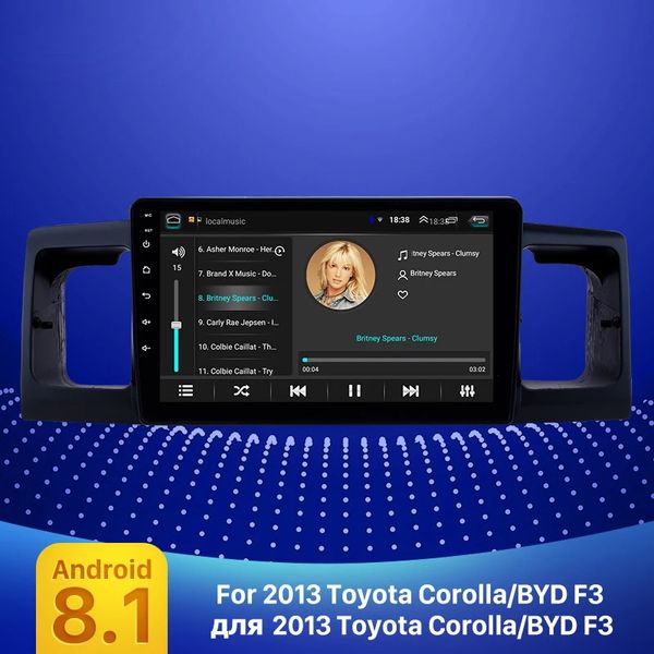 Reproductor de DVD estéreo para coche con Android 10,0 de 9 pulgadas para 2013-Toyota Corolla/BYD F3 unidad principal de navegación GPS Mirror Link compatible con OBD2 3G WiFi