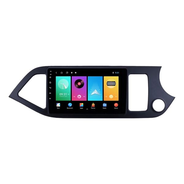9 pouces Android 10 voiture vidéo Dvd GPS Navigation pour KIA PICANTO 2011-2014 RHD avec Bluetooth/TV/WIFI/USB/Radio