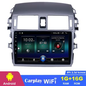 Lecteur Radio GPS dvd de voiture Android 9 pouces pour Toyota OLD Corolla 2007-2010 Support multimédia Carplay DVR caméra de recul