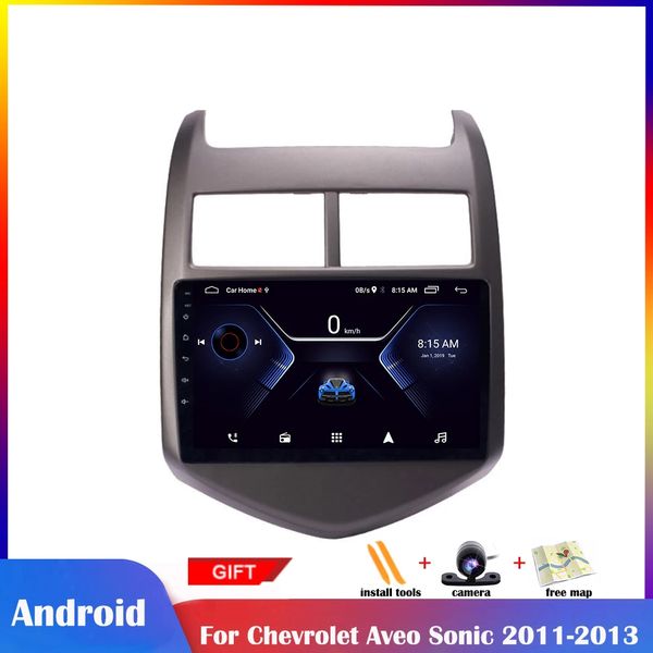 Lecteur vidéo DVD de voiture Android 10 de 9 pouces pour Chevrolet AVEO SONIC 2011-2013 Radio de Navigation GPS