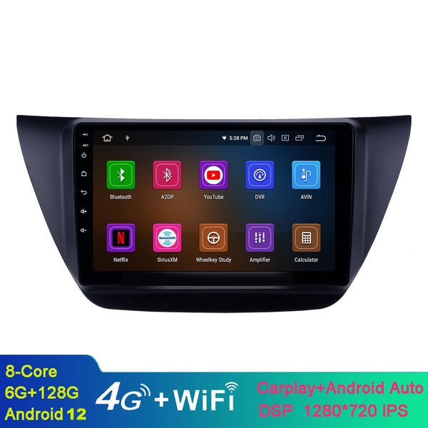 Navigation GPS vidéo de voiture Android 9 pouces pour 2006-2010 MITSUBISHI LANCER IX avec prise en charge Bluetooth TPMS DVR caméra de recul
