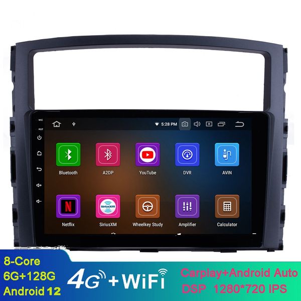 Unité de tête vidéo Android Car Android Car pour Mitsubishi Pajero V97 / V93 2006-2017 avec Bluetooth USB WiFi Support SWC 1080p