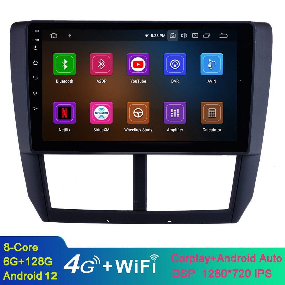 Auto-Video-Multimedia-Player GPS-Navigationssystem für 2008–2012 Subaru Forester mit WIFI Bluetooth Musik USB AUX 9 Zoll Android