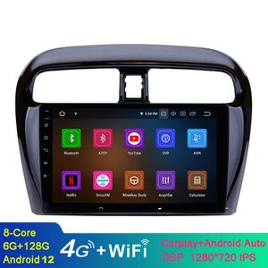 9 inch Android Car Video Radio Head-eenheid voor 2012-2018 Mitsubishi Mirage met Bluetooth WiFi Music Support Back-upcamera DVR