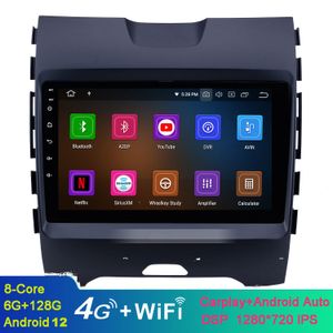 Lecteur vidéo de voiture Android 9 pouces pour FORD EDGE 2013-2017 avec musique Bluetooth FM RDS WIFI USB prise en charge 4G Carplay DVD