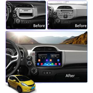 9 pouces Android 10 lecteur vidéo de voiture pour HONDA FIT 2008 RHD Auto Radio GPS Navigation Support Wifi caméra TV