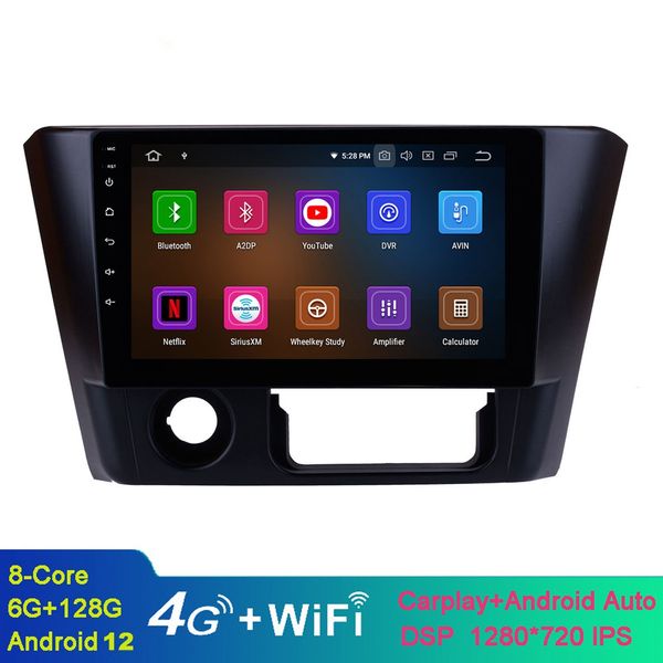 Unidad principal de video para automóvil con pantalla táctil Android HD de 9 pulgadas para Mitsubishi Lancer 2014-2016 con navegación GPS Bluetooth, soporte WIFI DVR SWC