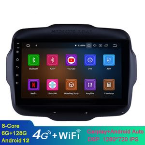 9 inch Android 10 touchscreen auto video multimedia-speler voor Jeep Renegade-2016 met WiFi Bluetooth Music USB Cax Support DAB SWC