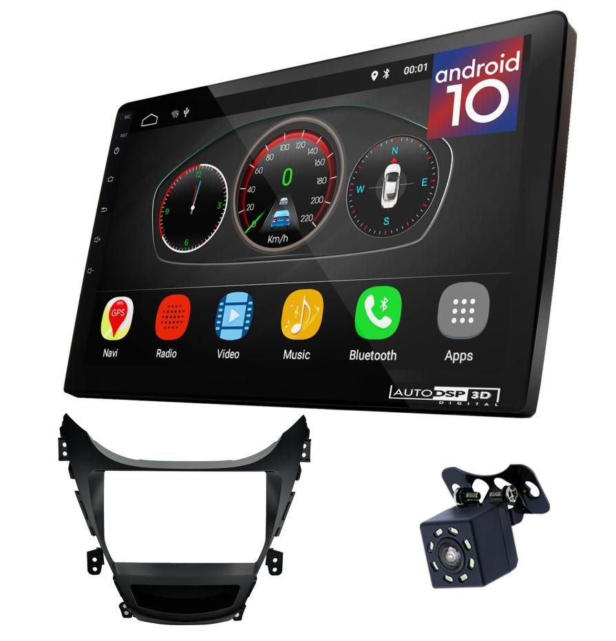 9 pouces Android 100 Quad Core DSP Car GPS Navigation pour Hyundai Elantra 20112015 Multimedia Player Radio WiFi