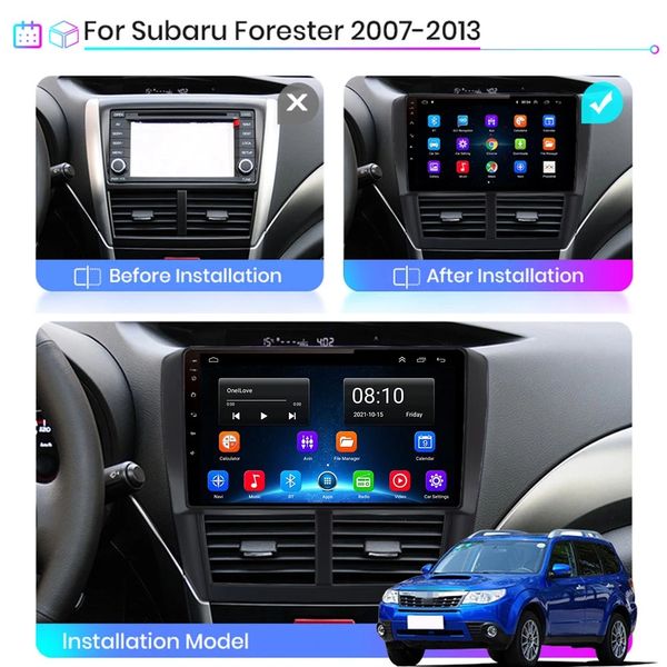 9 pouces Android voiture vidéo GPS Navigation pour SUBARU Forester 2008-2012 Autoradio lecteur DVD Wifi Bluetooth