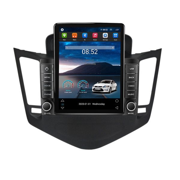 Radio à écran tactile vidéo de voiture Android HD de 9 pouces pour Chevrolet Cruze 2013-2015 avec navigation GPS Bluetooth USB OBD2 WIFI