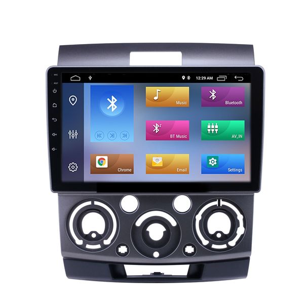 Reproductor de radio DVD para coche con navegación GPS Android de 9 pulgadas para Ford Everest/Ranger Mazda BT-50 2006-2010 con pantalla táctil HD compatible con Bluetooth Carplay TPMS