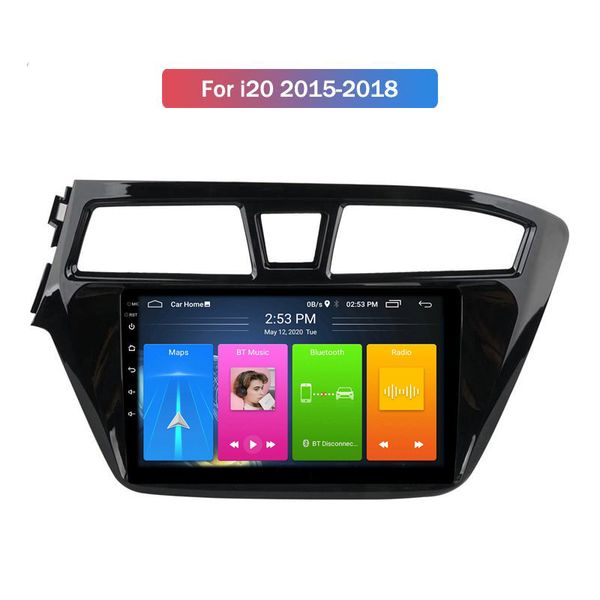 Unité principale multimédia Android 9 pouces lecteur dvd de voiture 2 din pour HYUNDAI I20 2015-2018